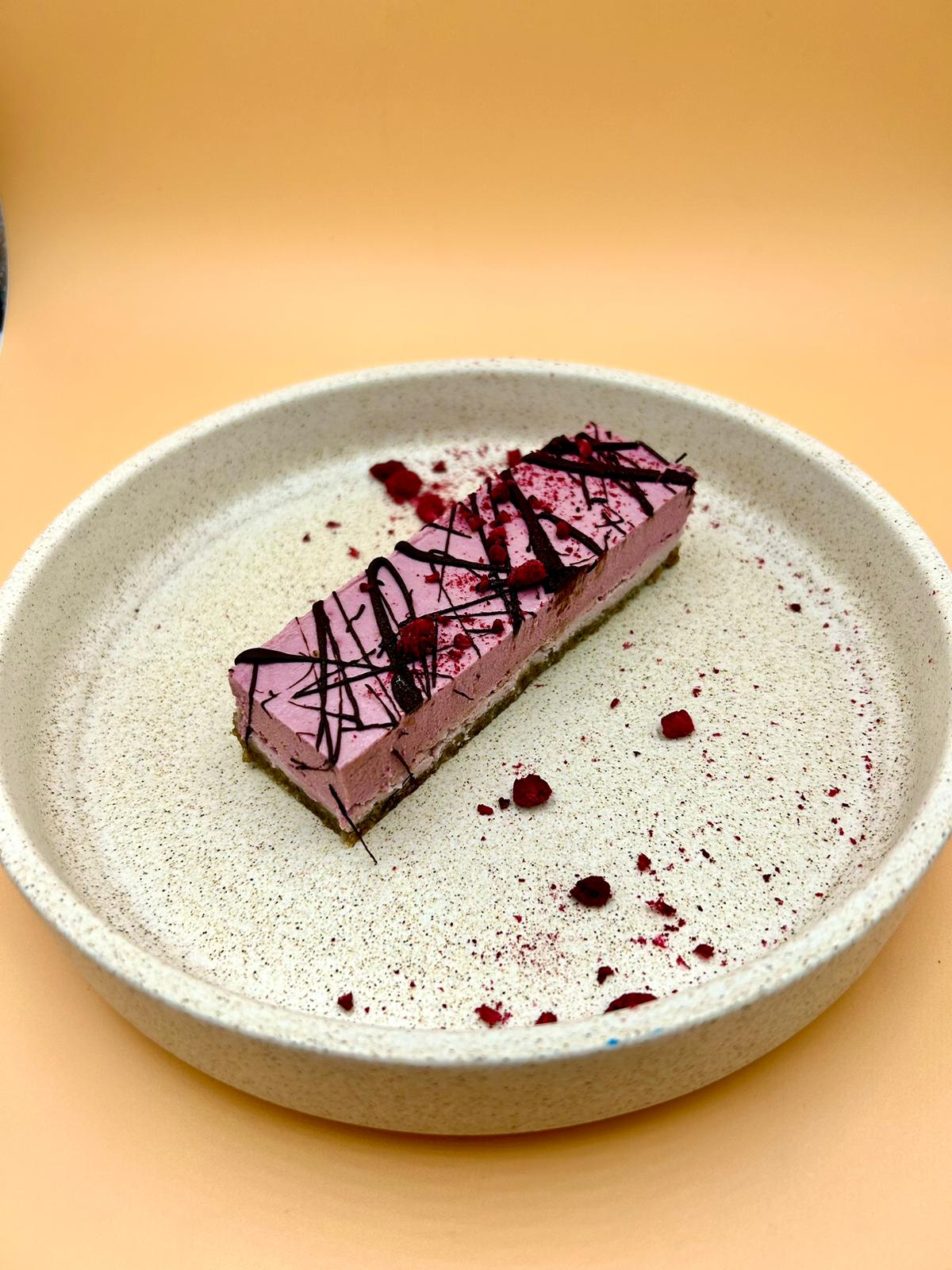 Raspberry Orange & Rhubarb Cacao Slice