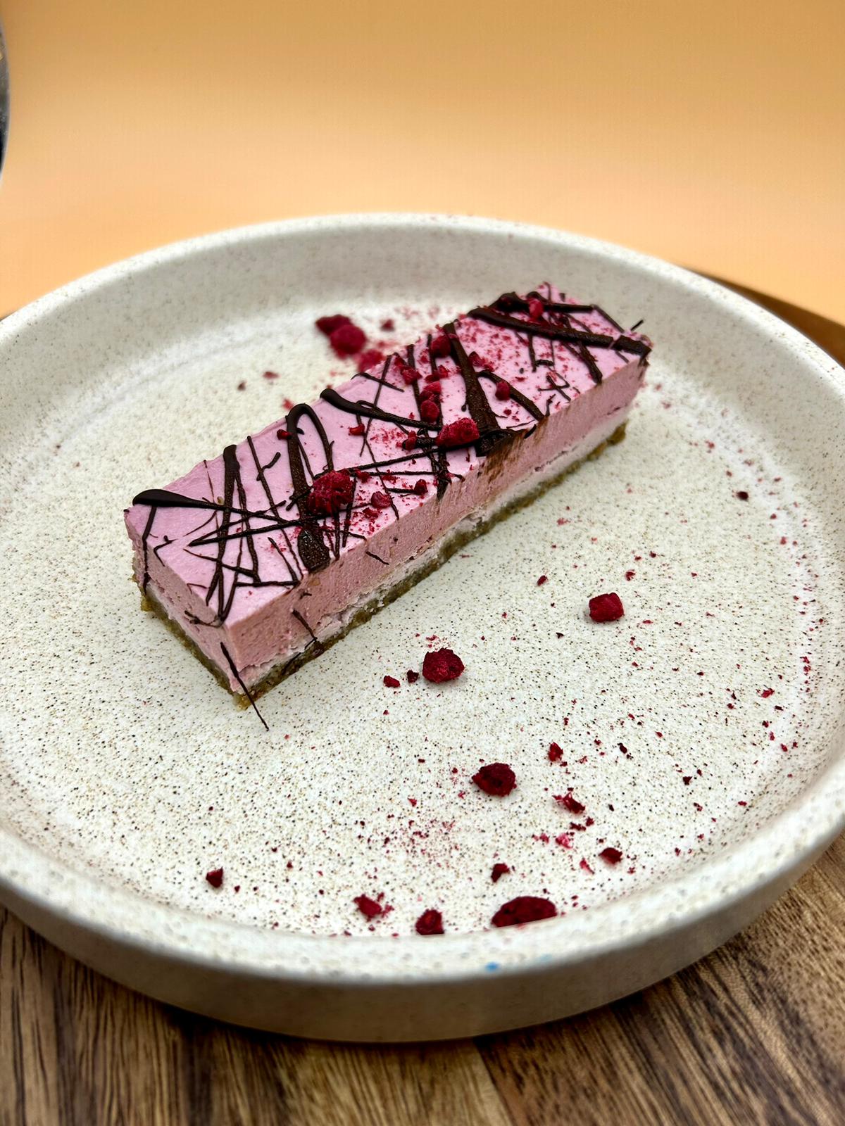 Raspberry Orange & Rhubarb Cacao Slice